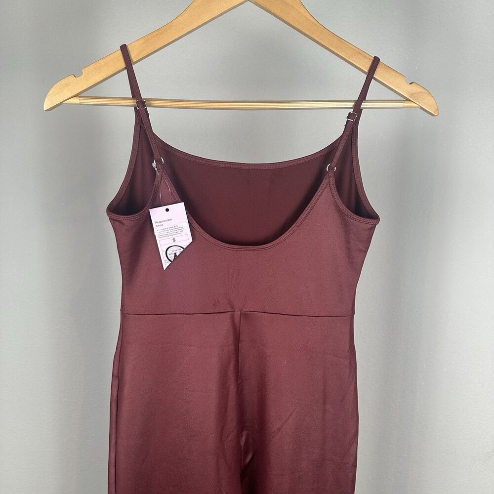 Wild Fable Jumpsuit Women Small Burgundy Red Athletic One Piece Yoga Gym Catsuit - Picture 5 of 9